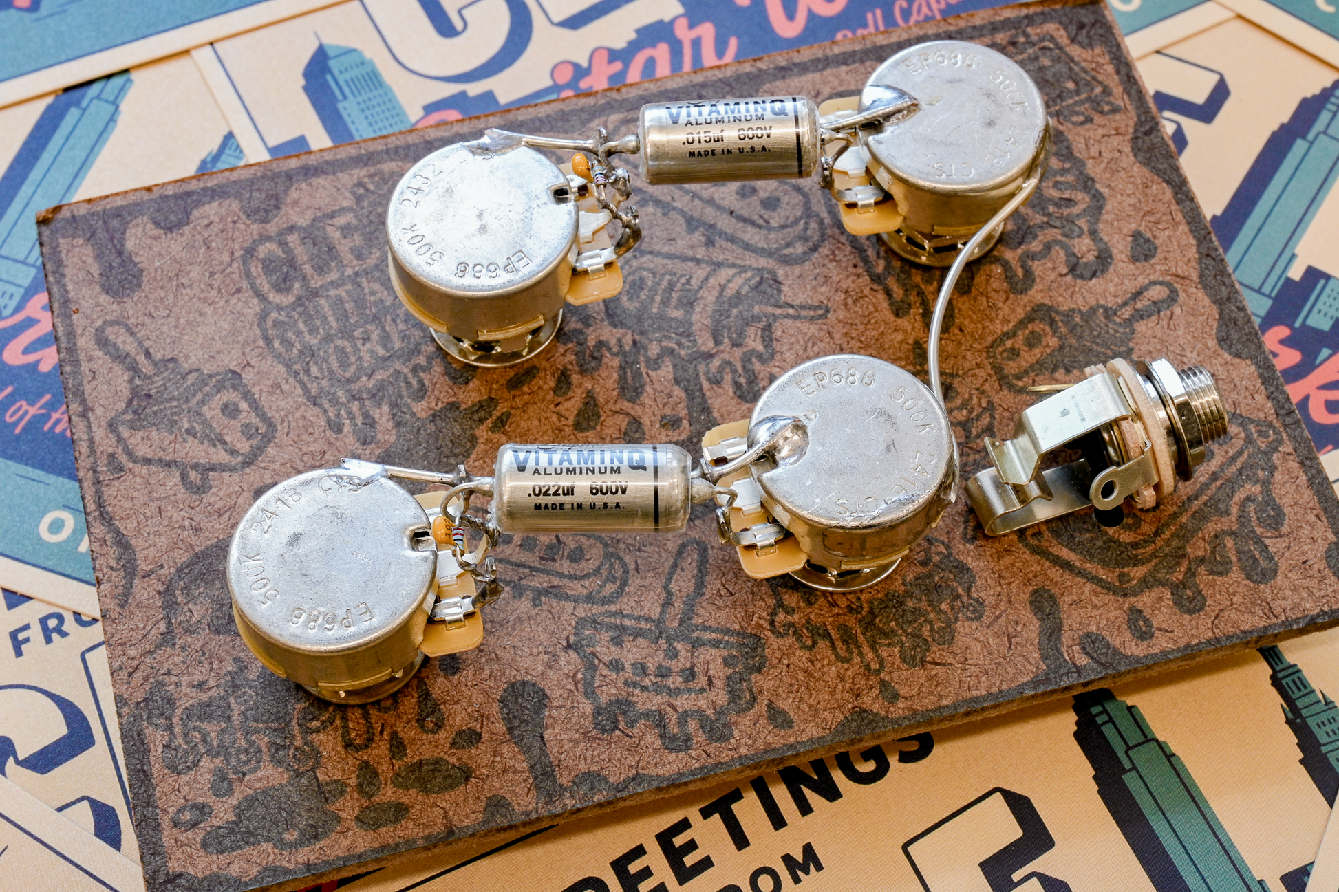 Les Paul Wiring Harness- VitaminQ - handcrafted prewired guitar electronics by CLE Guitar Works