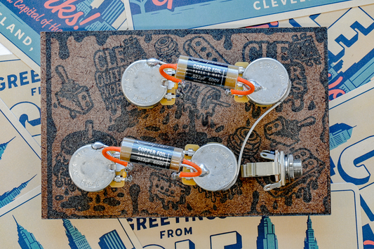 Les Paul Wiring Harness- Copper Foil - handcrafted prewired guitar electronics by CLE Guitar Works