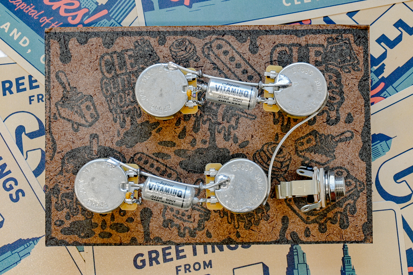 Les Paul Wiring Harness- VitaminQ - handcrafted prewired guitar electronics by CLE Guitar Works