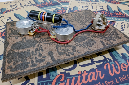 P-Bass Wiring Harness- Bumblebee - handcrafted prewired guitar electronics by CLE Guitar Works