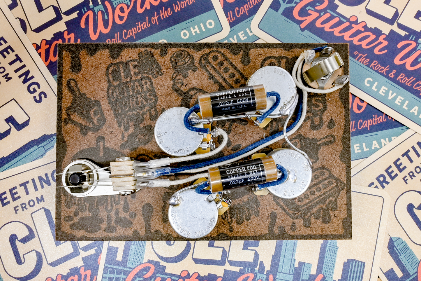 SG Wiring Harness- Copper Foil - handcrafted prewired guitar electronics by CLE Guitar Works