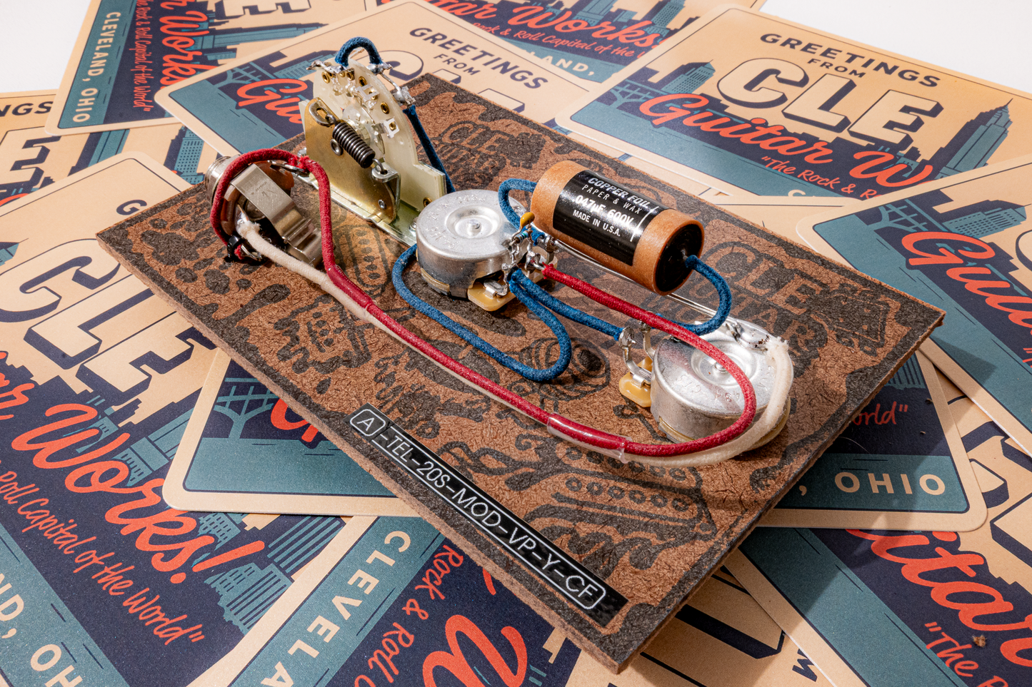 Telecaster Wiring Harness- Copper Foil - handcrafted prewired guitar electronics by CLE Guitar Works