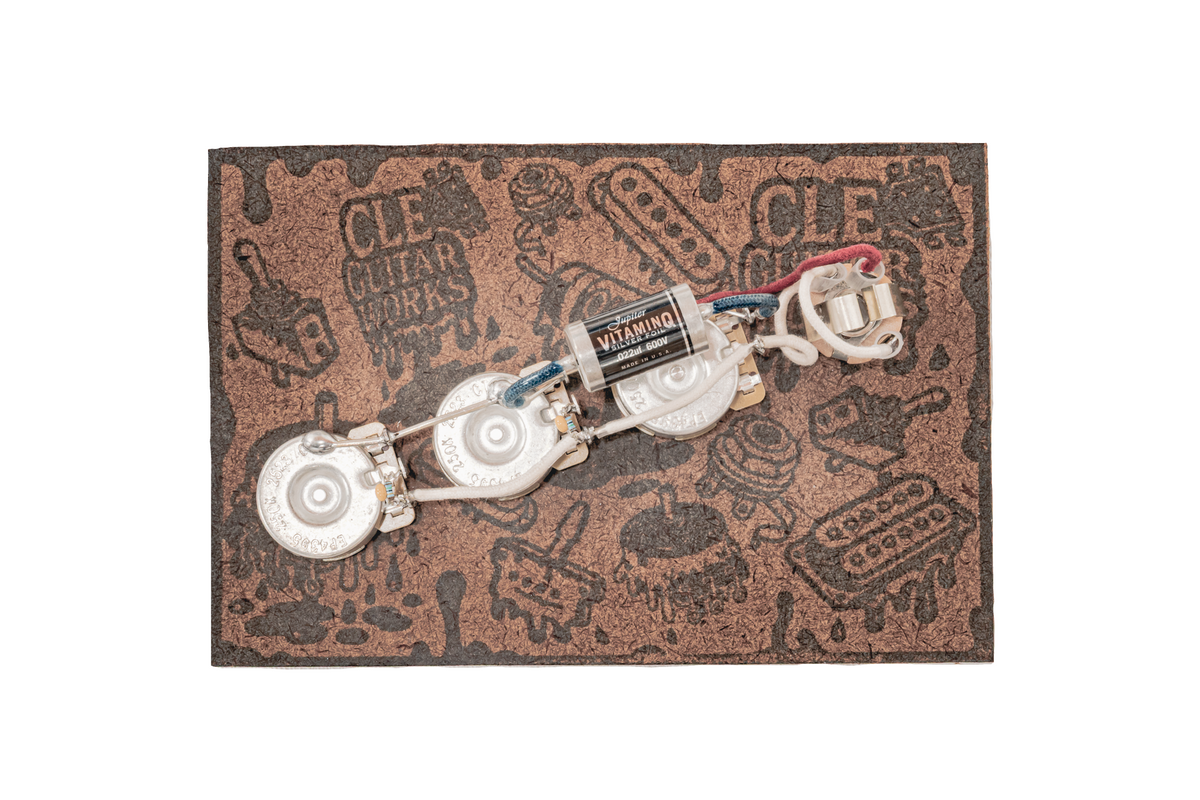 J-Bass Wiring Harness- VitaminQ SILVER FOIL - handcrafted prewired guitar electronics by CLE Guitar Works