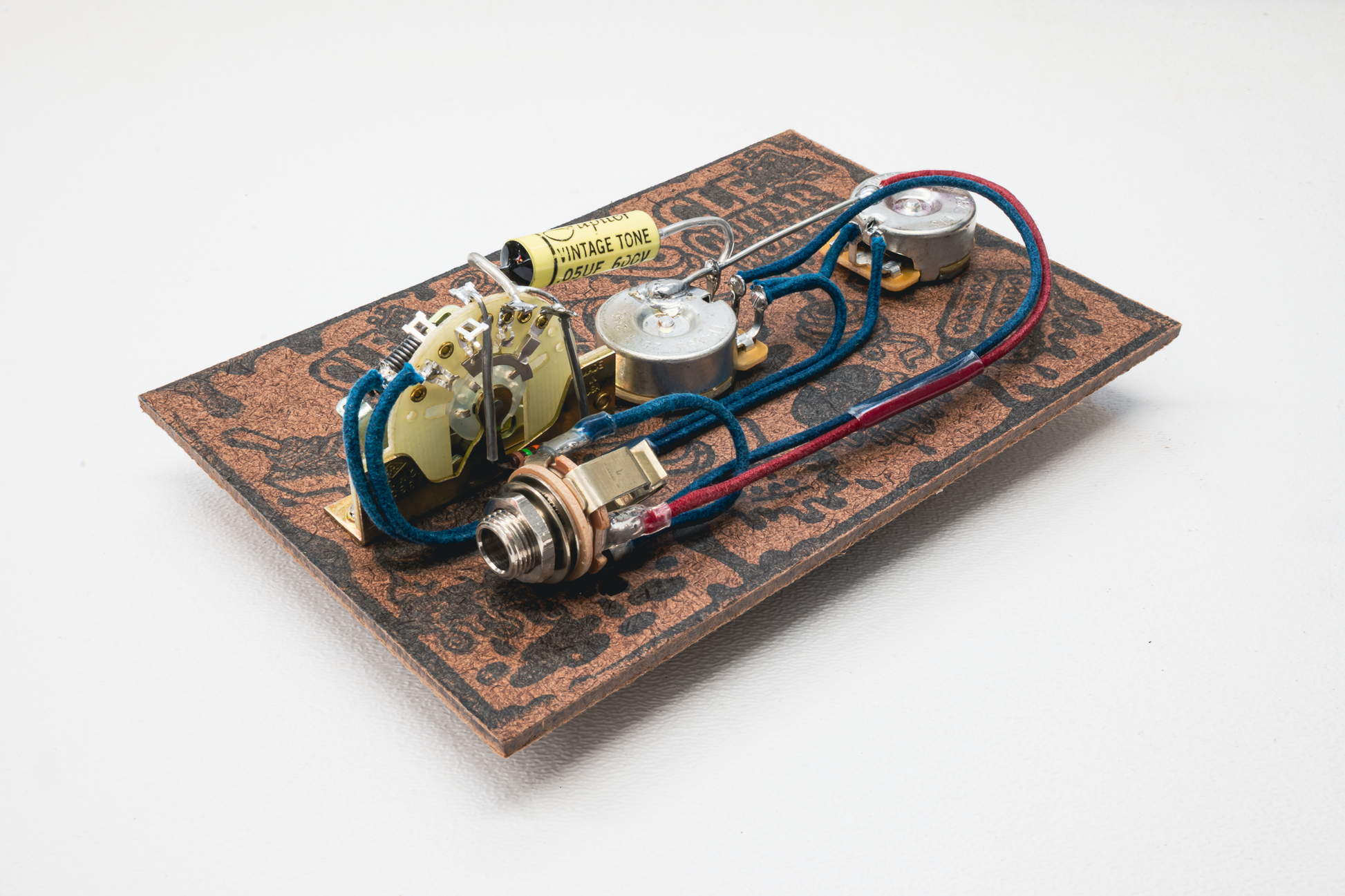 Nocaster" Blend Wiring Harness- Vintage Yellow - handcrafted prewired guitar electronics by CLE Guitar Works