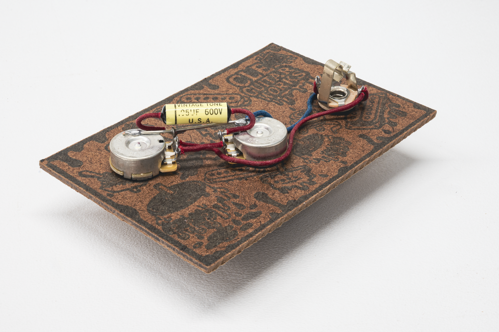 P-Bass Wiring Harness- Vintage Yellow - handcrafted prewired guitar electronics by CLE Guitar Works