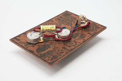 P-Bass Wiring Harness- Vintage Yellow - handcrafted prewired guitar electronics by CLE Guitar Works