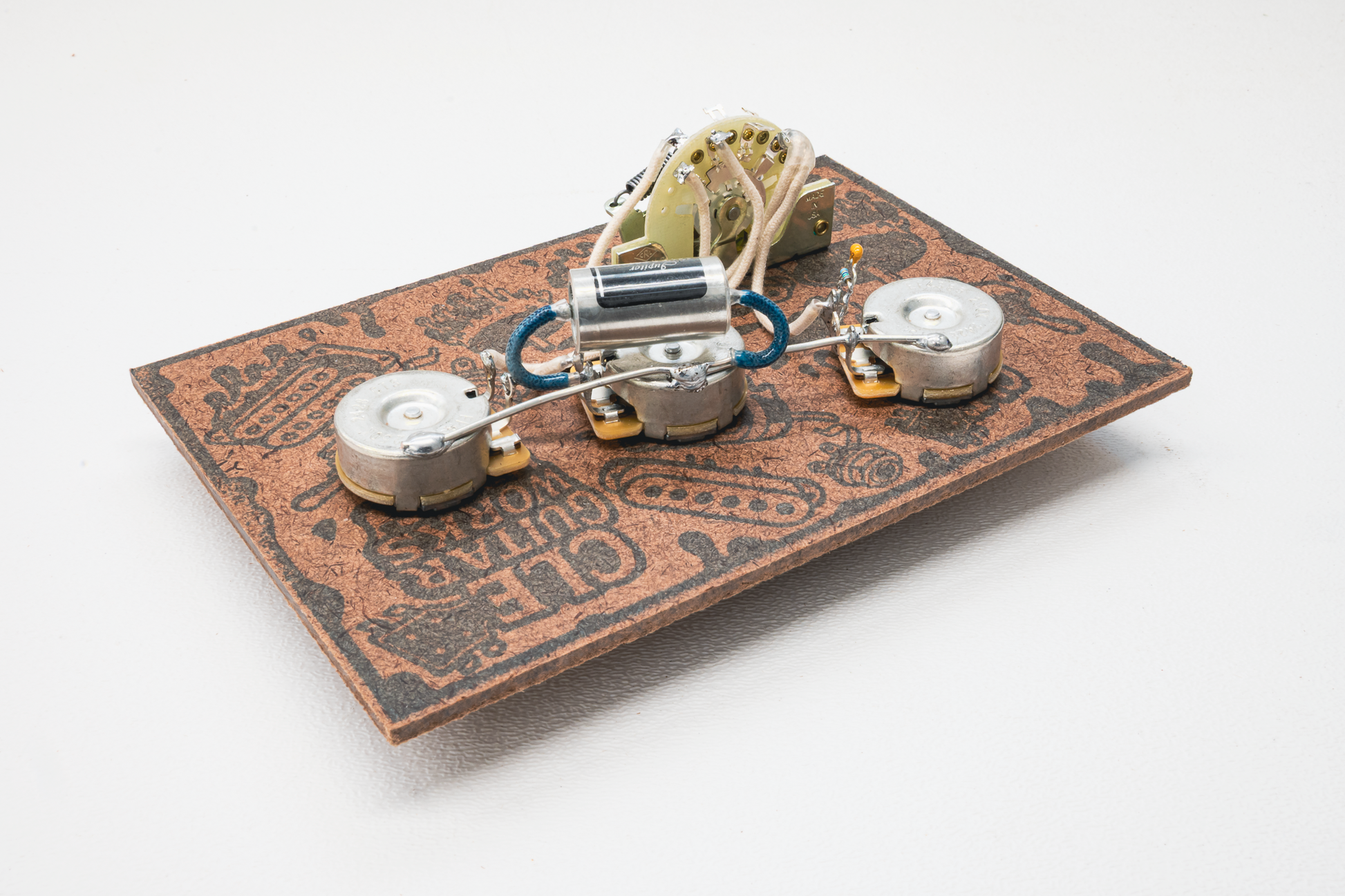 Strat Wiring Harness- VitaminQ SILVER FOIL - handcrafted Premium prewired guitar electronics by CLE Guitar Works