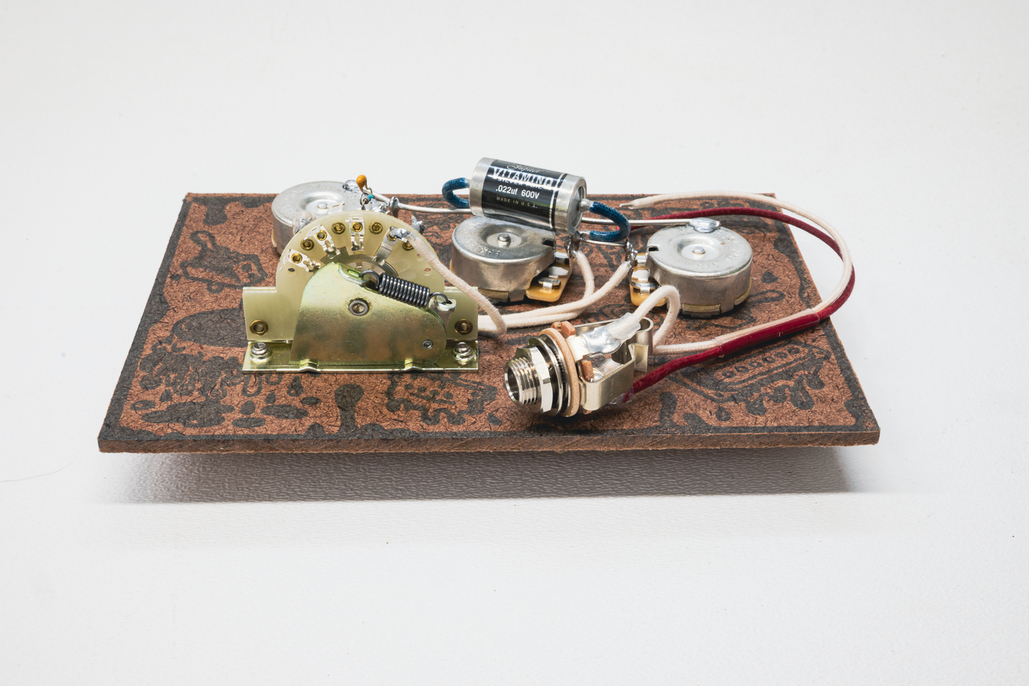 Strat Wiring Harness- VitaminQ SILVER FOIL - handcrafted Premium prewired guitar electronics by CLE Guitar Works